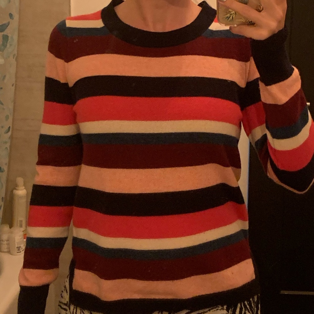 J Crew Cashmere Striped Sweater